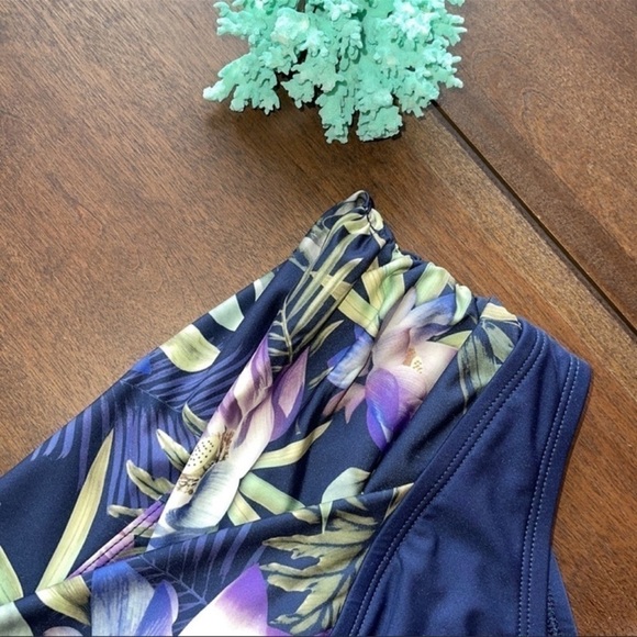 NWT Quint Soul Blue Floral Swim Bottoms Sz. S - Picture 6 of 10